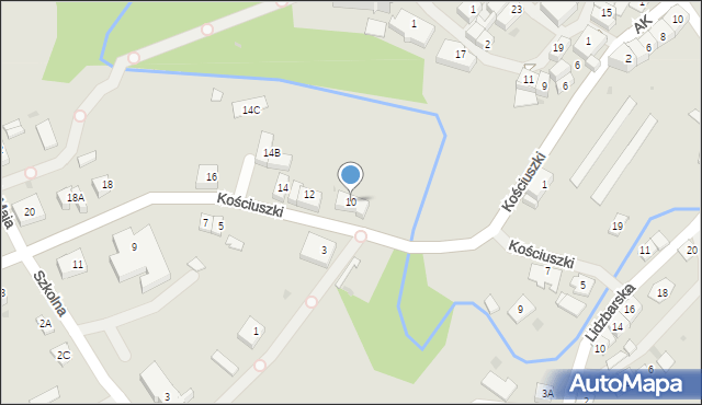 Górowo Iławeckie, Kościuszki Tadeusza, gen., 10, mapa Górowo Iławeckie