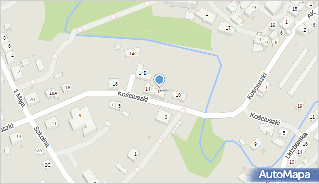 Górowo Iławeckie, Kościuszki Tadeusza, gen., 12, mapa Górowo Iławeckie