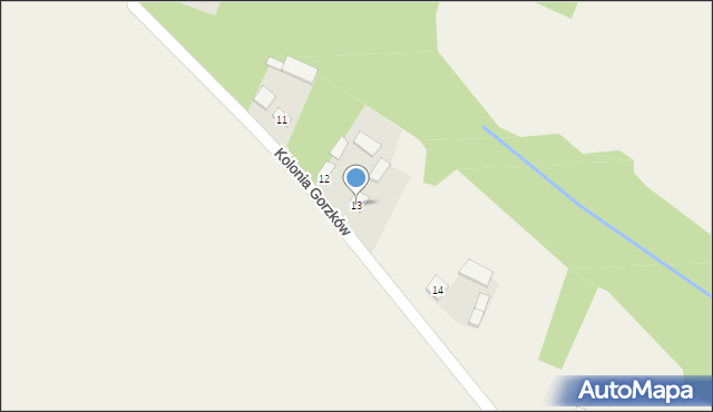 Gorzków, Kolonia Gorzków, 13, mapa Gorzków