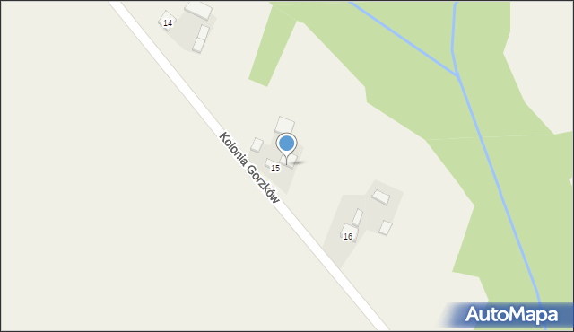 Gorzków, Kolonia Gorzków, 15A, mapa Gorzków