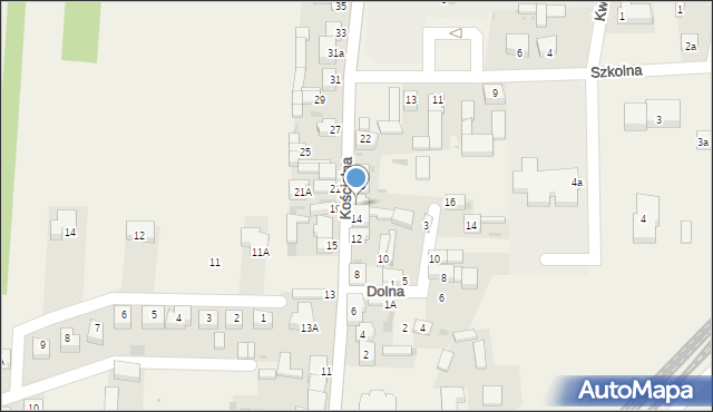 Gorzkowice, Kościelna, 16, mapa Gorzkowice