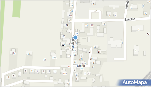 Gorzkowice, Kościelna, 18, mapa Gorzkowice