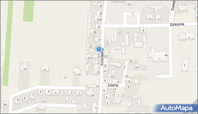 Gorzkowice, Kościelna, 21, mapa Gorzkowice