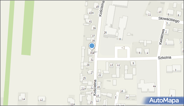 Gorzkowice, Kościelna, 31a, mapa Gorzkowice