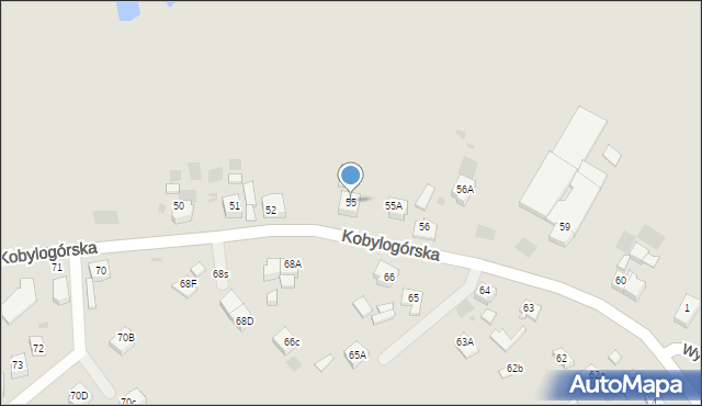 Gorzów Wielkopolski, Kobylogórska, 55, mapa Gorzów Wielkopolski