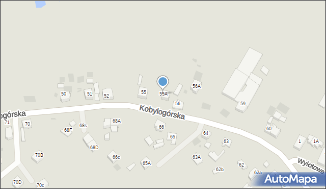 Gorzów Wielkopolski, Kobylogórska, 55A, mapa Gorzów Wielkopolski