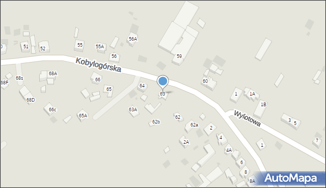 Gorzów Wielkopolski, Kobylogórska, 63, mapa Gorzów Wielkopolski