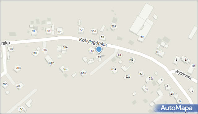 Gorzów Wielkopolski, Kobylogórska, 65, mapa Gorzów Wielkopolski