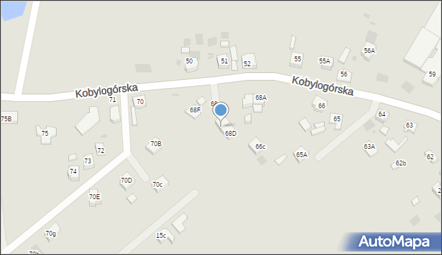 Gorzów Wielkopolski, Kobylogórska, 68E, mapa Gorzów Wielkopolski