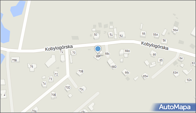 Gorzów Wielkopolski, Kobylogórska, 68F, mapa Gorzów Wielkopolski