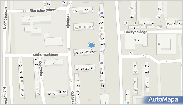 Gorzów Wielkopolski, Kołłątaja Hugo, 6D, mapa Gorzów Wielkopolski