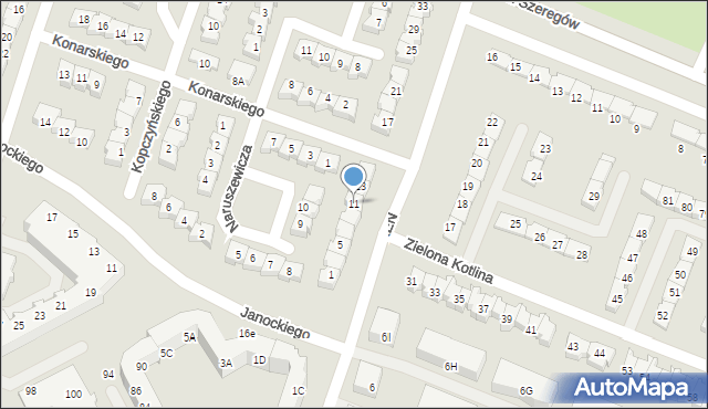 Gorzów Wielkopolski, Komisji Edukacji Narodowej, 11, mapa Gorzów Wielkopolski