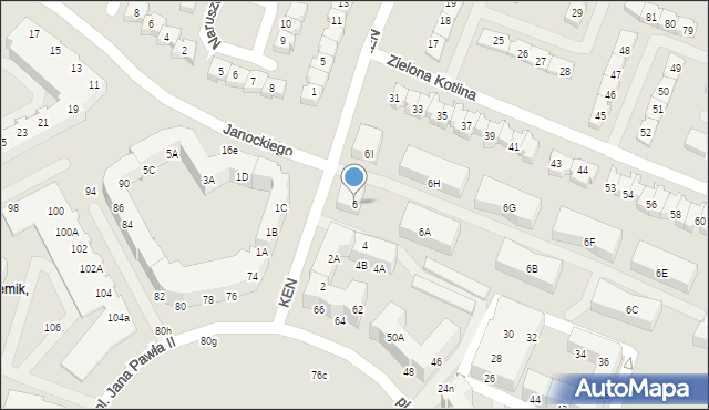 Gorzów Wielkopolski, Komisji Edukacji Narodowej, 6, mapa Gorzów Wielkopolski