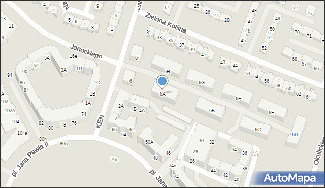 Gorzów Wielkopolski, Komisji Edukacji Narodowej, 6A, mapa Gorzów Wielkopolski