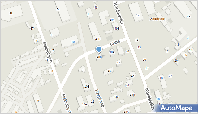 Gorzów Wielkopolski, Koniawska, 48B, mapa Gorzów Wielkopolski