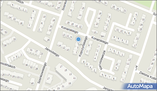 Gorzów Wielkopolski, Kopczyńskiego Onufrego, 5, mapa Gorzów Wielkopolski