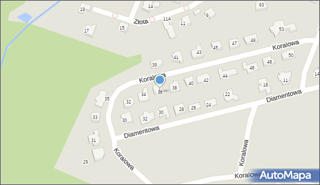 Gorzów Wielkopolski, Koralowa, 36, mapa Gorzów Wielkopolski
