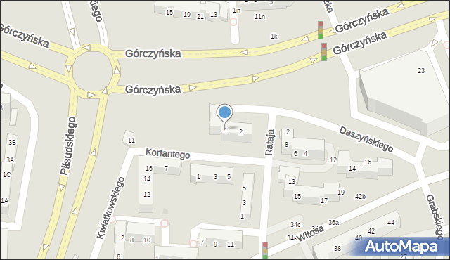 Gorzów Wielkopolski, Korfantego Wojciecha, 4, mapa Gorzów Wielkopolski
