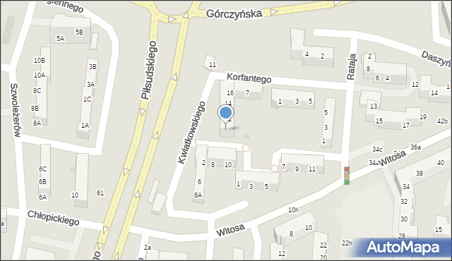 Gorzów Wielkopolski, Korfantego Wojciecha, 9A, mapa Gorzów Wielkopolski