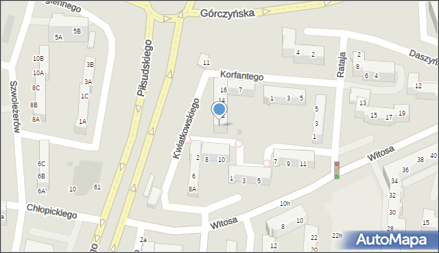 Gorzów Wielkopolski, Korfantego Wojciecha, 9A, mapa Gorzów Wielkopolski