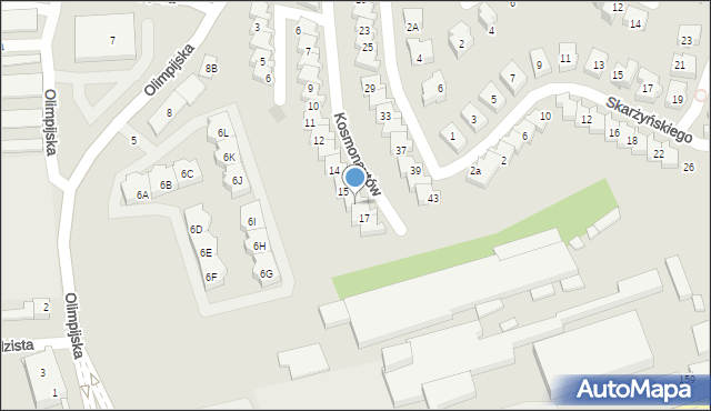 Gorzów Wielkopolski, Kosmonautów, 16, mapa Gorzów Wielkopolski