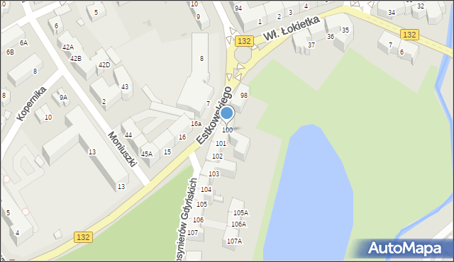 Gorzów Wielkopolski, Kosynierów Gdyńskich, 100, mapa Gorzów Wielkopolski