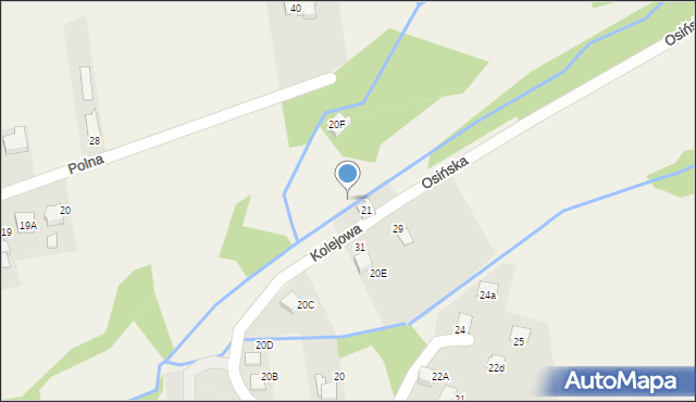 Gorzyce, Kolejowa, 20F, mapa Gorzyce