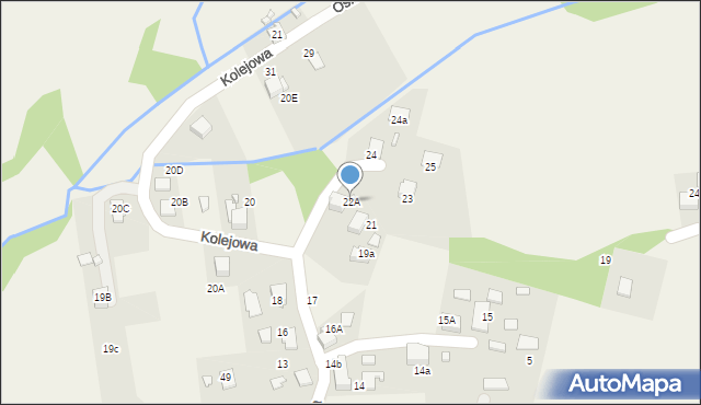 Gorzyce, Kolejowa, 22A, mapa Gorzyce