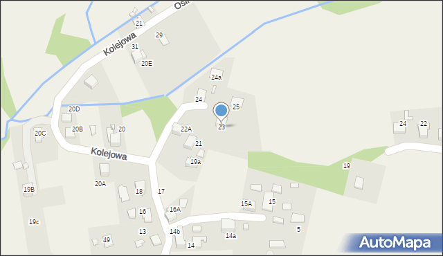 Gorzyce, Kolejowa, 23, mapa Gorzyce