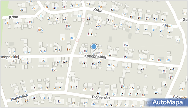 Gostyń, Konopnickiej Marii, 11, mapa Gostyń