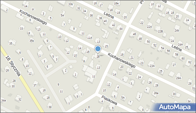 Gostynin, Kochanowskiego Jana, 18, mapa Gostynin