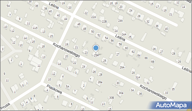 Gostynin, Kochanowskiego Jana, 23A, mapa Gostynin
