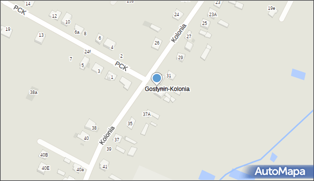 Gostynin, Kolonia, 31a, mapa Gostynin