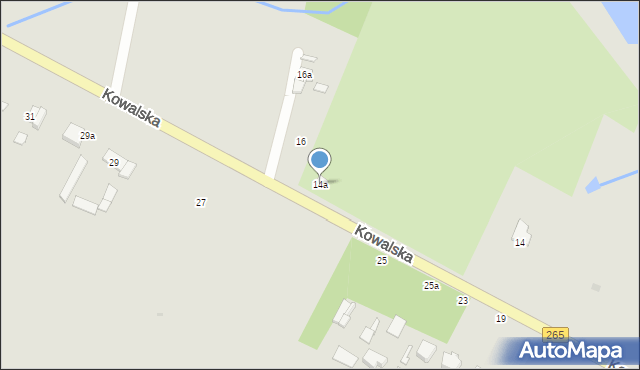 Gostynin, Kowalska, 14a, mapa Gostynin