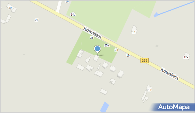 Gostynin, Kowalska, 25a, mapa Gostynin