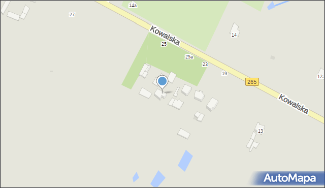 Gostynin, Kowalska, 25b, mapa Gostynin