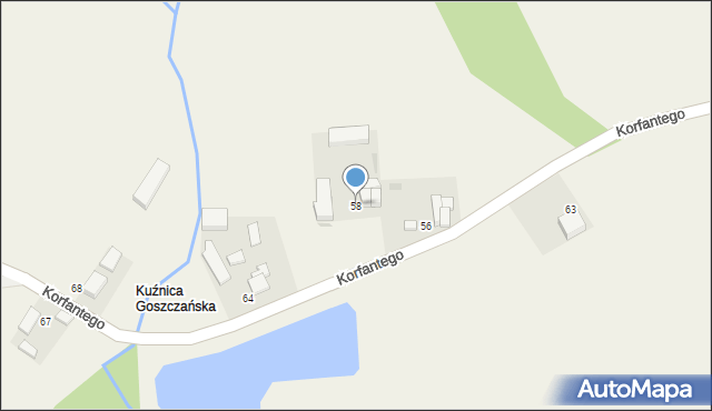 Goszcz, Korfantego Wojciecha, 58, mapa Goszcz