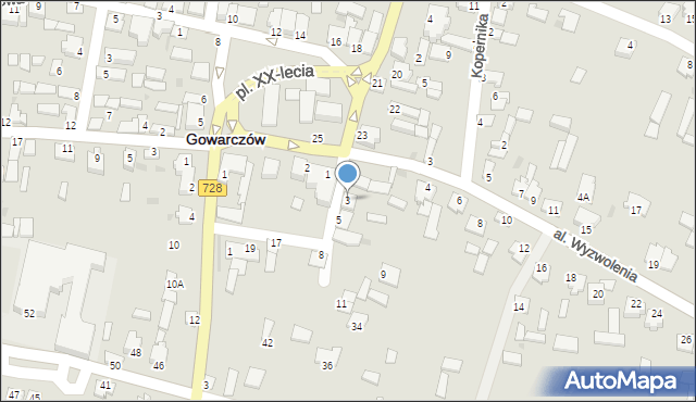 Gowarczów, Konecka, 3, mapa Gowarczów