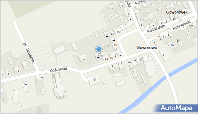 Goworowo, Kościelna, 12A, mapa Goworowo
