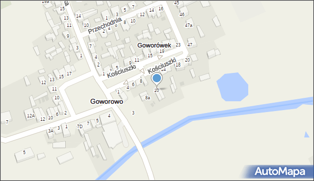 Goworowo, Kościuszki Tadeusza, gen., 10, mapa Goworowo