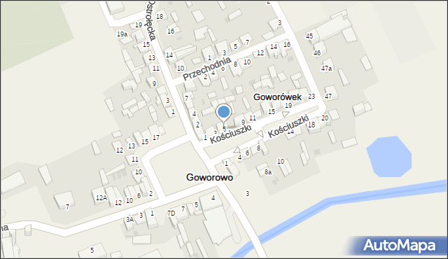Goworowo, Kościuszki Tadeusza, gen., 5, mapa Goworowo