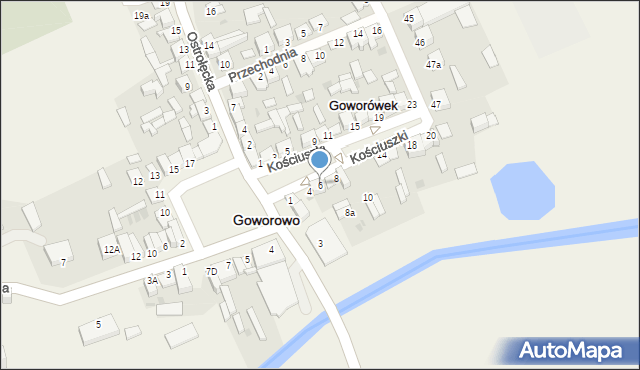 Goworowo, Kościuszki Tadeusza, gen., 6, mapa Goworowo