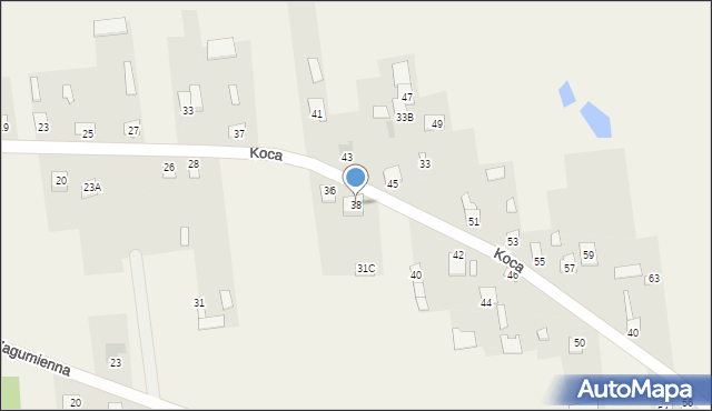 Grabanów, Koca Tadeusza, płk. pil., 38, mapa Grabanów