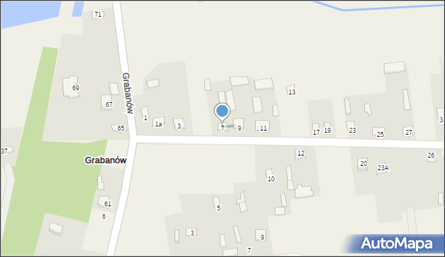 Grabanów, Koca Tadeusza, płk. pil., 7, mapa Grabanów