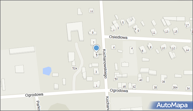 Grabów, Kochanowskiego Jana, 5, mapa Grabów