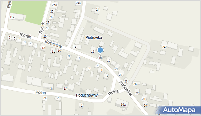 Grabowiec, Kościelna, 18, mapa Grabowiec