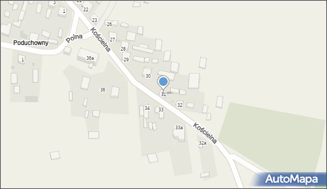 Grabowiec, Kościelna, 31, mapa Grabowiec