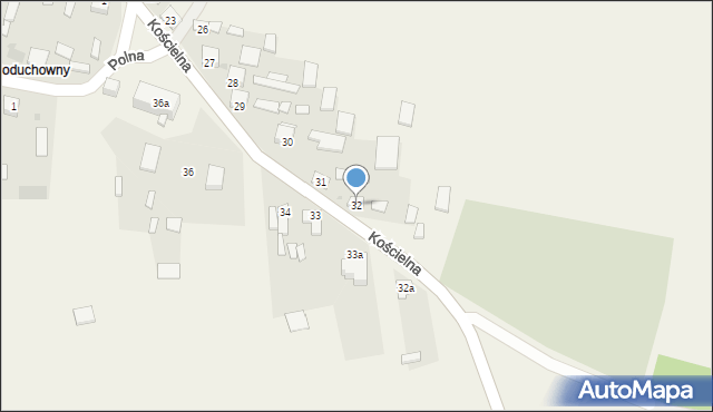 Grabowiec, Kościelna, 32, mapa Grabowiec