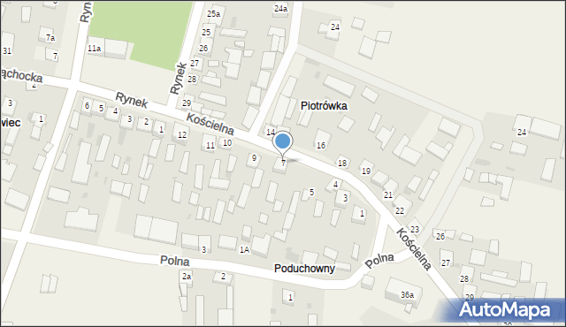 Grabowiec, Kościelna, 7, mapa Grabowiec