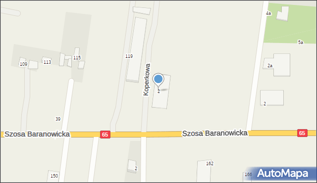 Grabówka, Koperkowa, 2, mapa Grabówka